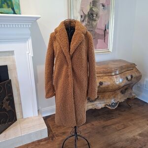 Like New J Crew Caramel Teddy Coat XS
